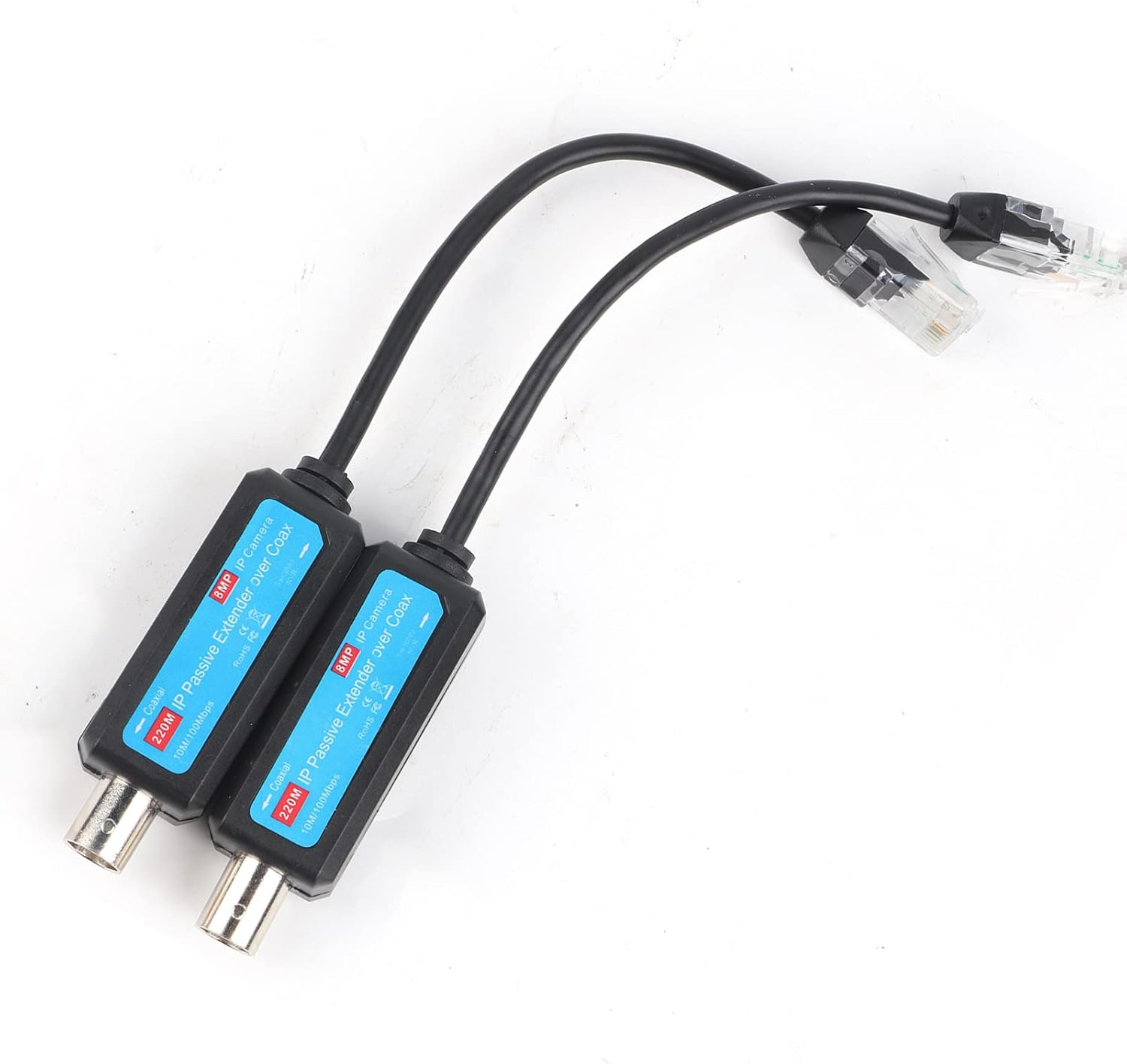 IP Passive Extender Ethernet over Coax, Passive IP Network Coaxial Transmitter Receiver Extender for IP NVR Camera image number 6