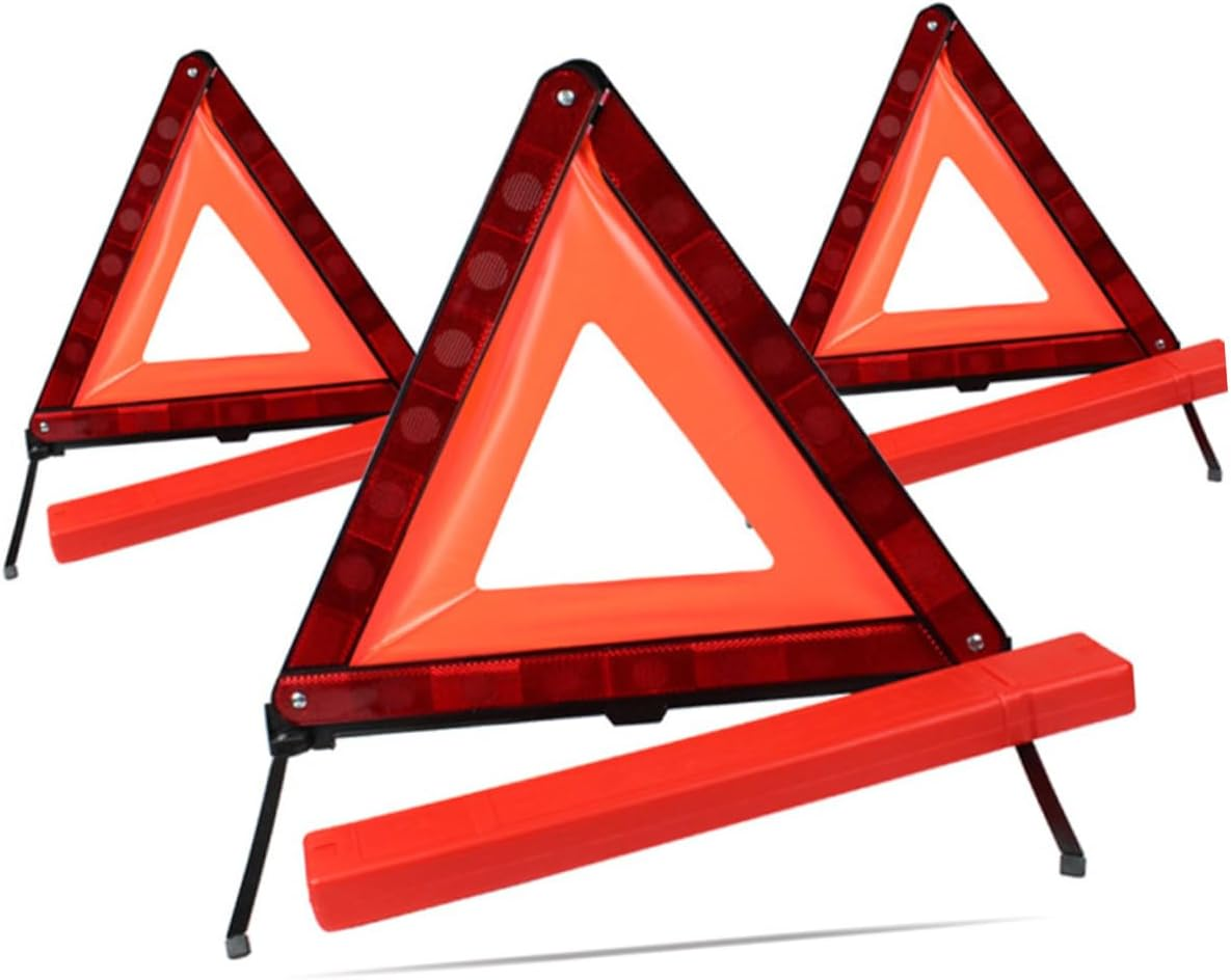 2Pcs Triangle Roadside Kit Safety Triangle Warning Sign Car Emergency Kit image number 2