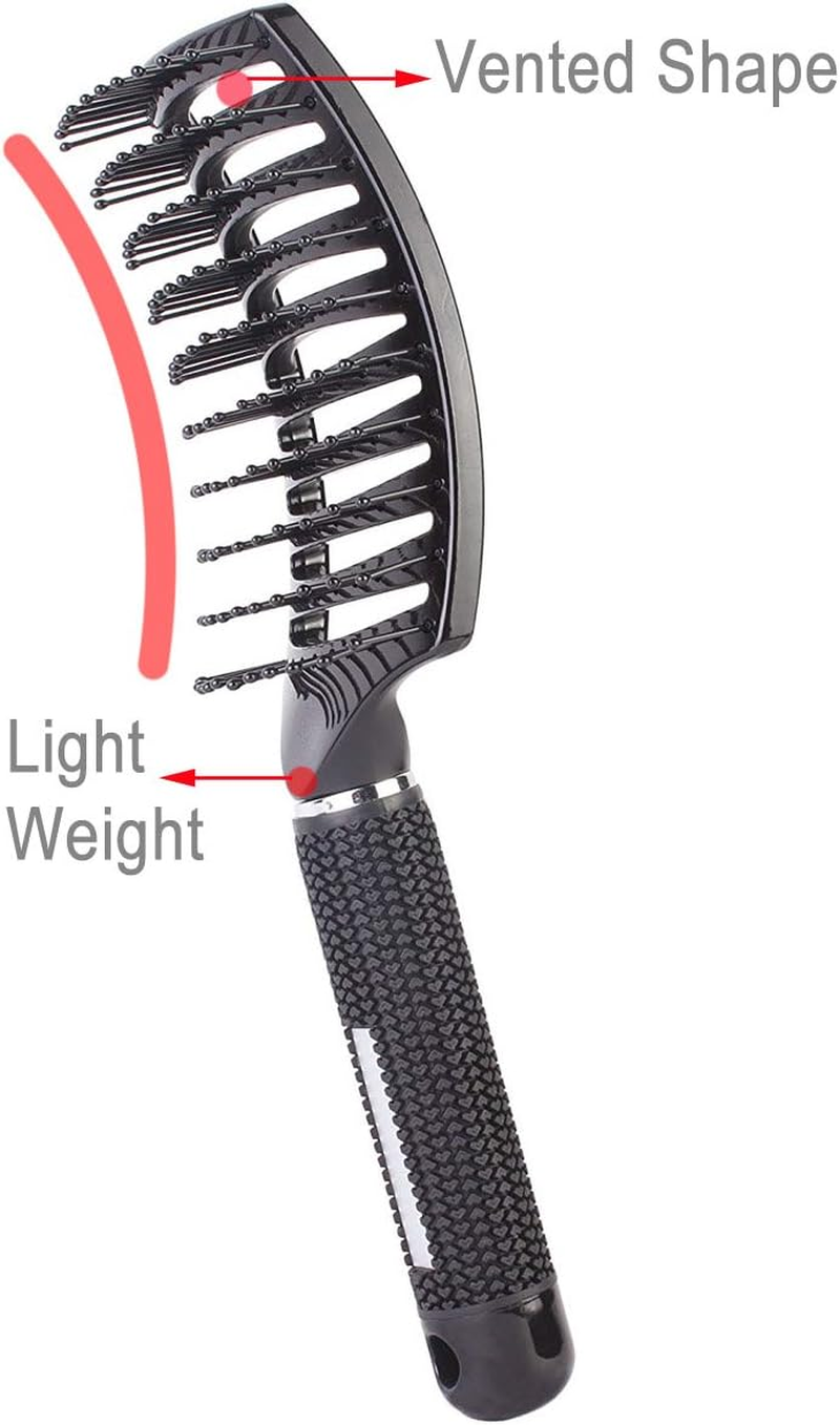 Curved Vented Styling Hair Brush, Detangling Thick Hair Massage Blow Drying Brush image number 1