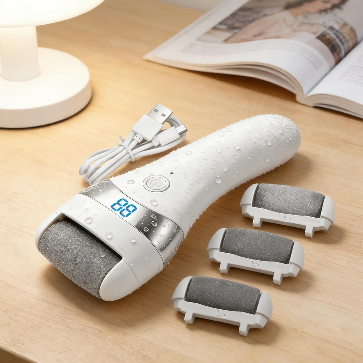 Callus Remover for Feet | Professional Waterproof Battery Display | Electric Callus Remover for Feet - for Cracked Hard Dead Skin Heel Care Home Travel Spa Women Men Birthday Christmas image number 5