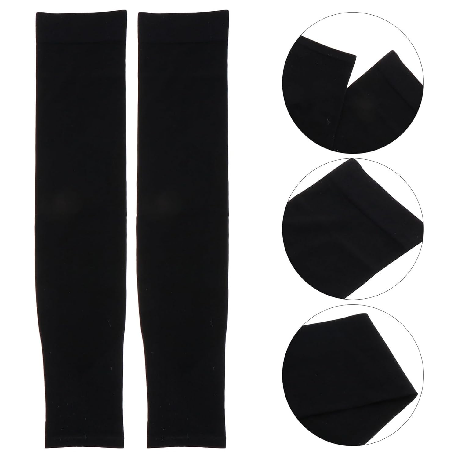 Healeved 2Pcs Sun Protection Cooling Leg Sleeves, Ice Silk Uv Protection Leg Covers for Outdoor Sports, Cycling, Running, Hiking, Black image number 5