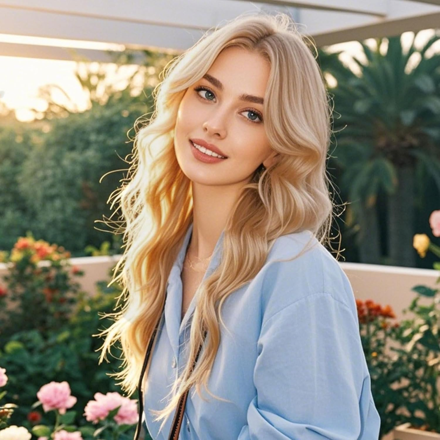 SSKHE Stylish Blonde Wavy Wig for Women, 27-Inch Long Curly Synthetic Hairpiece, Ideal for Role Play, Fancy Dress, and Daily Use, Lightweight and Comfortable for All-Day Wear