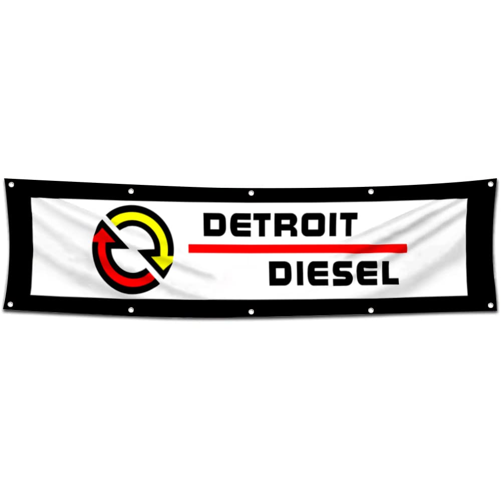 Aihccy Detroit Diesel Car Garage Shop Flag Banner 2X8Ft Fade Resistant image number 2