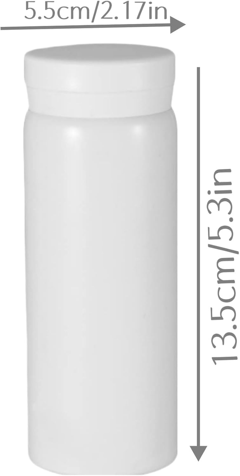 Small Vacuum Insulated Stainless Steel Water Bottle, 1Pc Mini Water Bottle Stainless Steel Small Flask, 7Oz (200Ml), Leak Proof, Keeps Water Hot for Home or Office, White image number 6