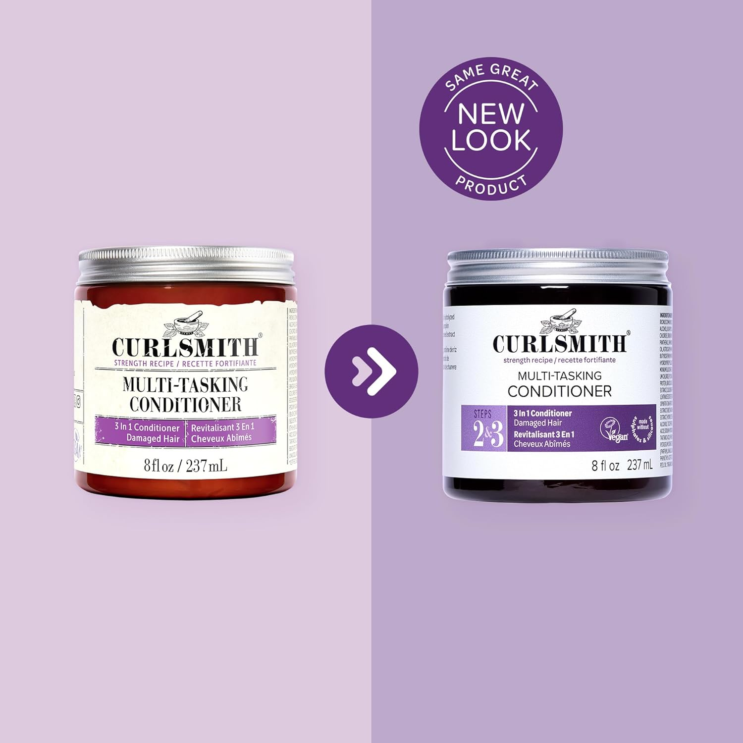 CURLSMITH &ndash; Multi-Tasking Conditioner, 3 in 1 Conditioner with Proteins, for Damaged Hair (8 Fl Oz) image number 3