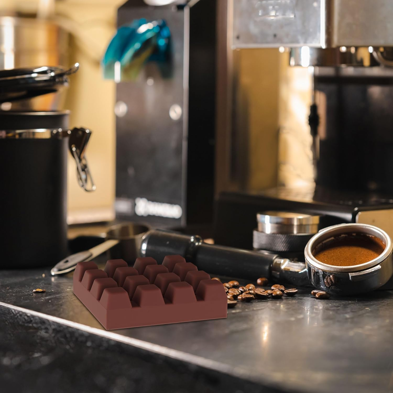 KYONANO Espresso Accessories - Espresso Tamper Stand - Reusable Silicone Espresso Mat - Coffee Tamper Holder for 51Mm/53.3Mm/58.5Mm Tamper - Espresso Mechine Accessories for Barista, Home, Cafe image number 5