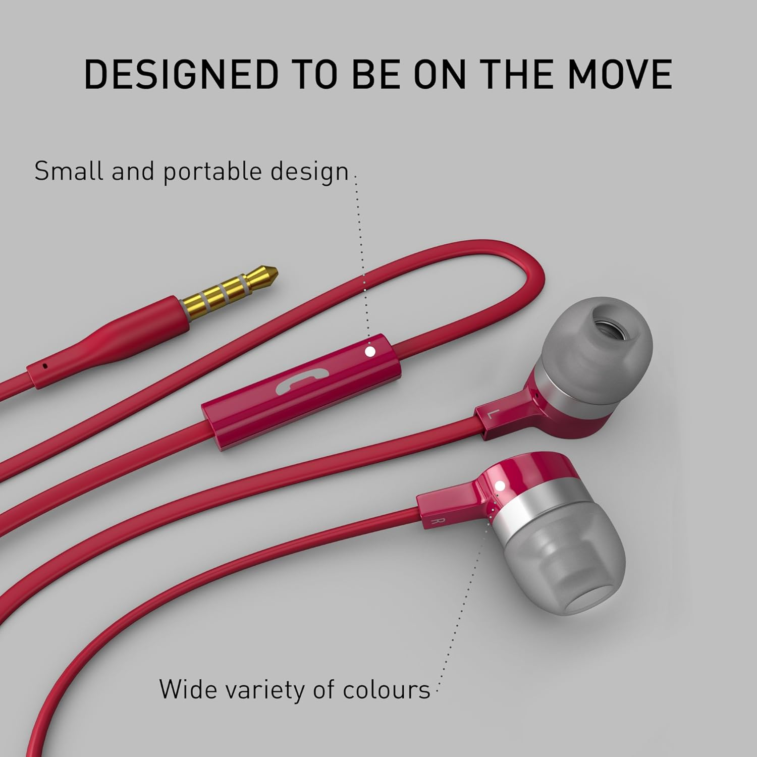 Kitsound Mini In-Ear Headphones with In-Line Mic, Compatible with Iphone, Ipad, Samsung and Android Devices - Pink image number 3