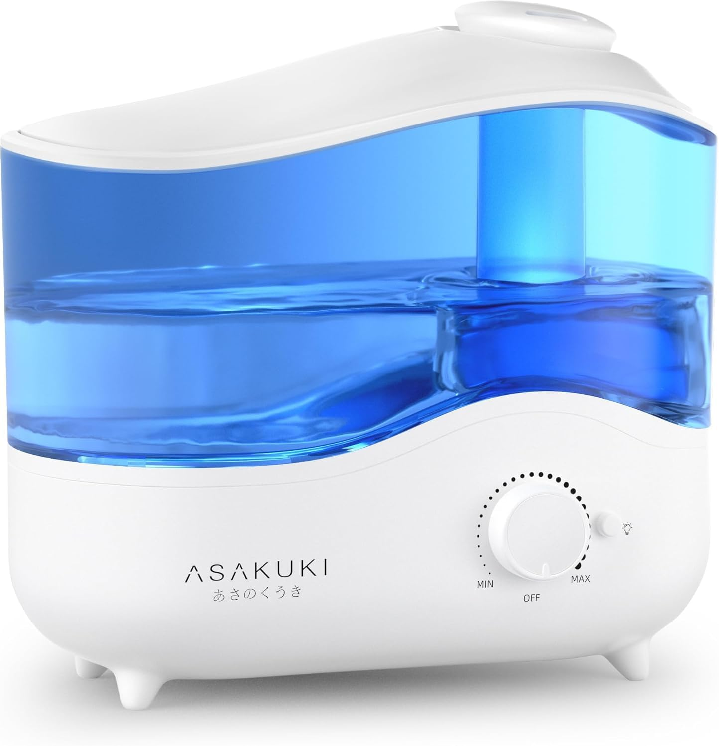 ASAKUKI Air Humidifier for Bedroom, 4L Top Fill Cool Mist Humidifiers for Baby, Plant, Quiet Ultrasonic Oil Diffuser for Large Room, 360&deg;Nozzle, Auto-Shut Off, Night Light, BPA Free image number 2
