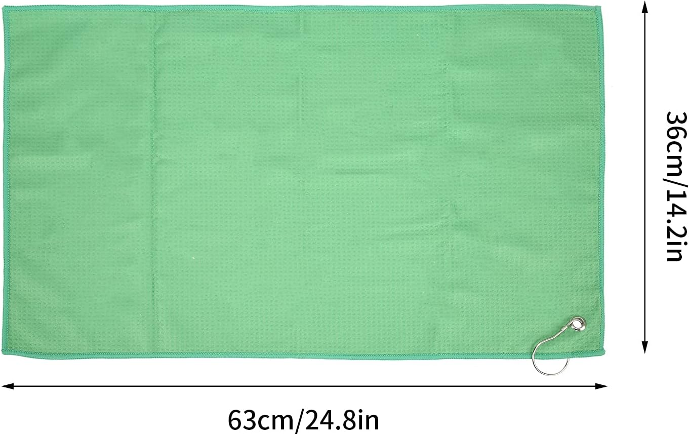 Golf Cleaning Club Towel, Simple Fashionable Balls Cleaning Towel for Men for Wipe Golf Clubs for Women for Wipe Your Hands and Sweat(Green) image number 1