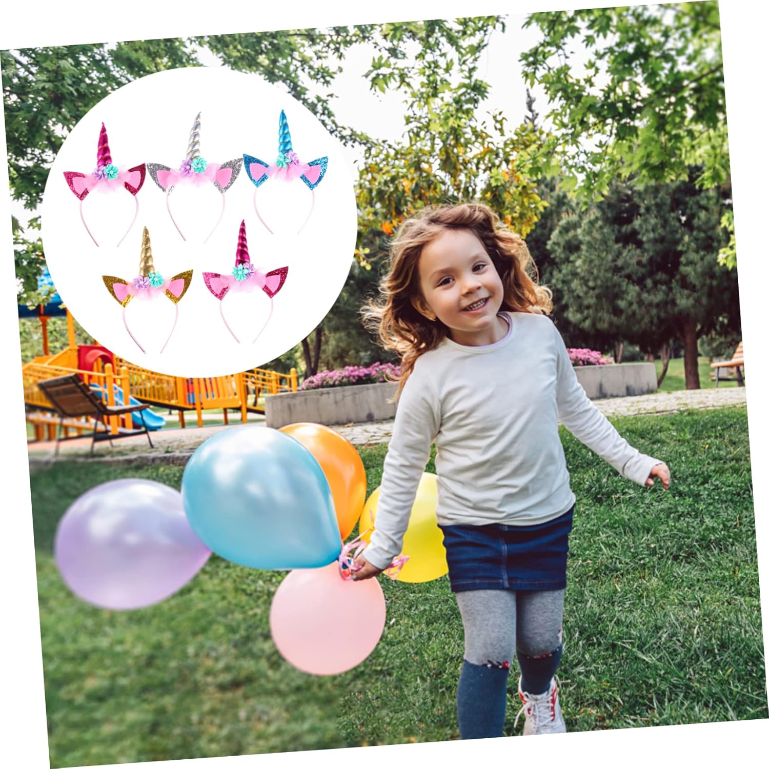 Ipetboom 5Pcs Unicorn Headband Xmas Headband Christmas Headbands Unicorn Party Favor Xmas Hair Bands Christmas Headwear Unicorn Hair Hoop Animal Hairband Unicorn Hairband Unicorn Headdress image number 6