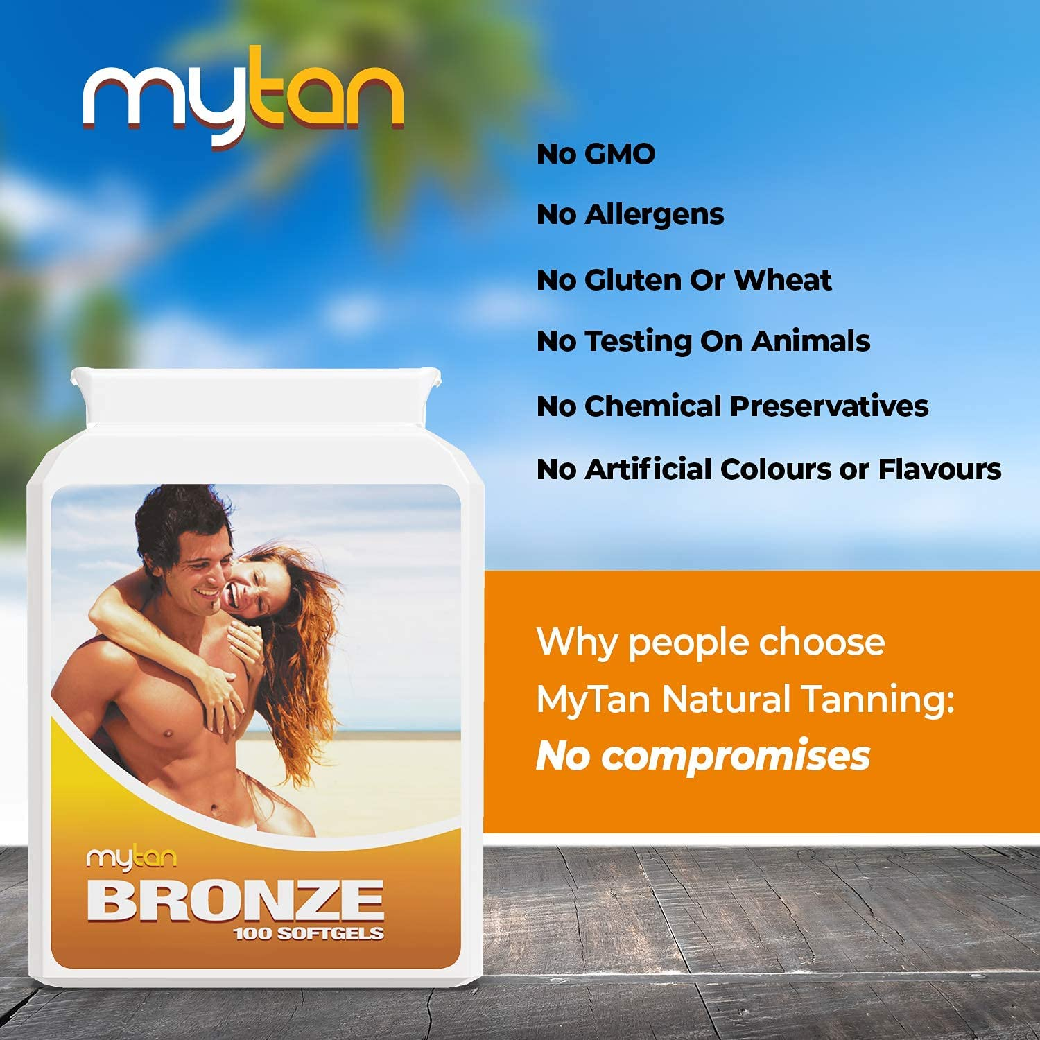 Mytan Bronze Tanning Pills | Twin Pack Discount | over 12-Week Supply | Beta Carotene Tanning Tablets without Sun&hellip; image number 6