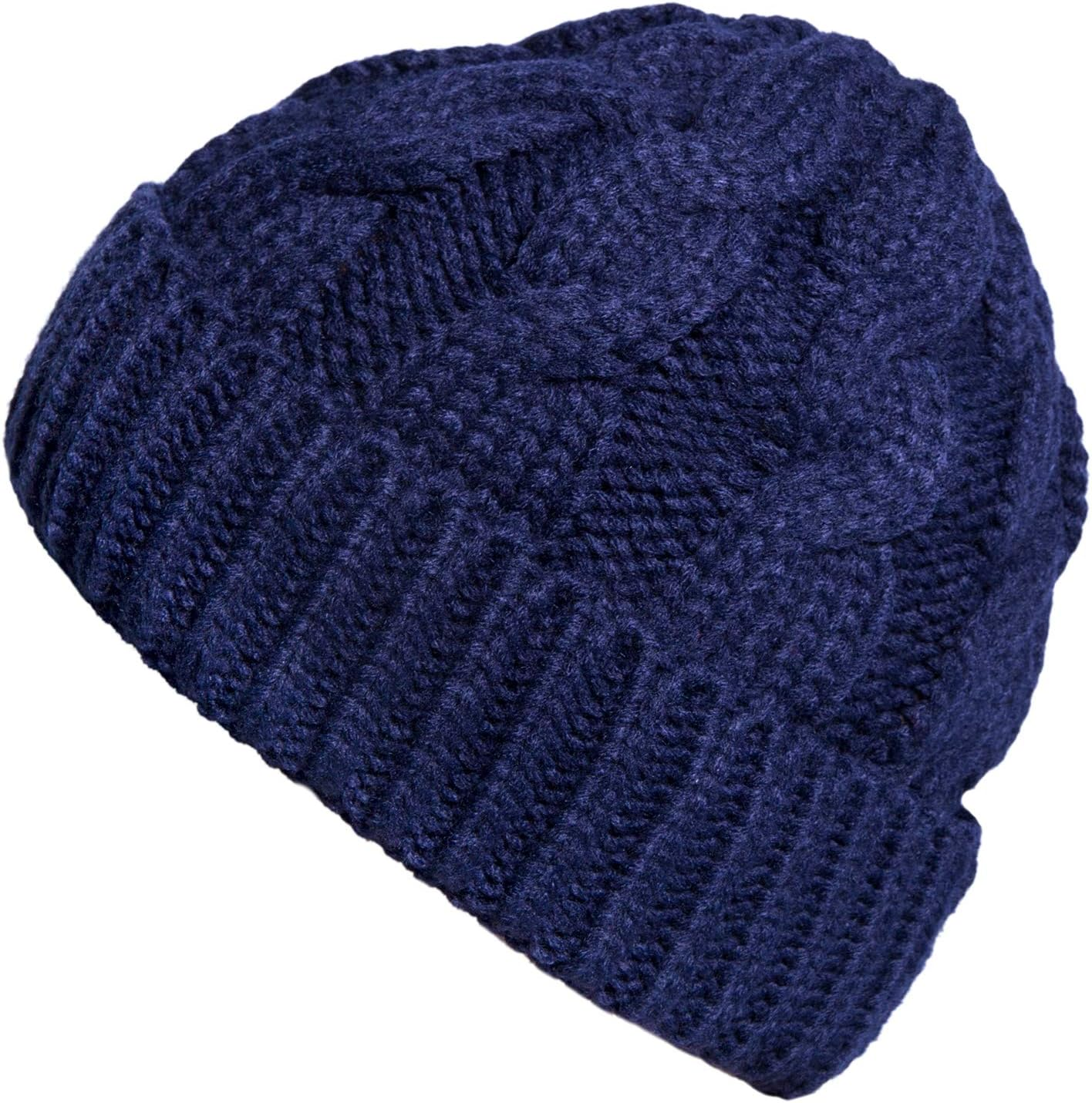 Chalier Ponytail Messy Bun Beanie Winter Crochet Ponytail Hole Hat for Women image number 2