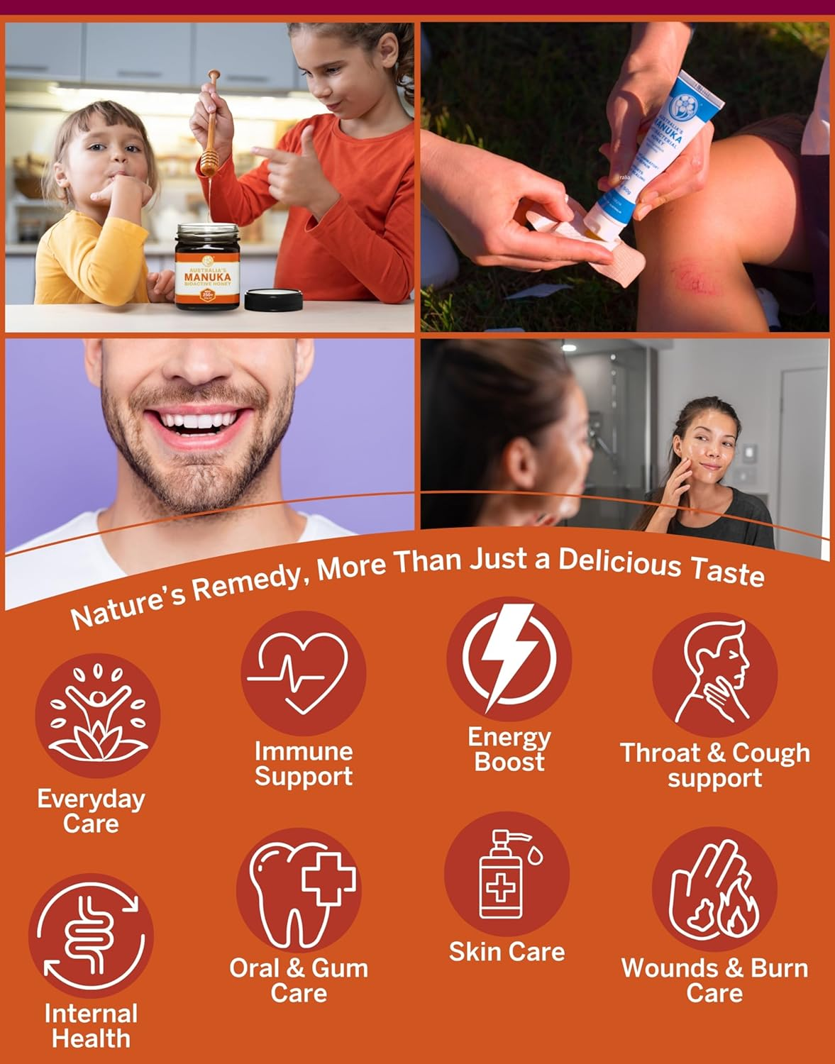 Australia&rsquo;S Manuka Honey MGO 250+, 100% Raw Honey from Byron Bay, Daily Immune Support, Beekeeper-Owned, AMHA Certified, Lab Tested, Monofloral & Batch Traceable, for Everyday Wellness (250G) image number 2