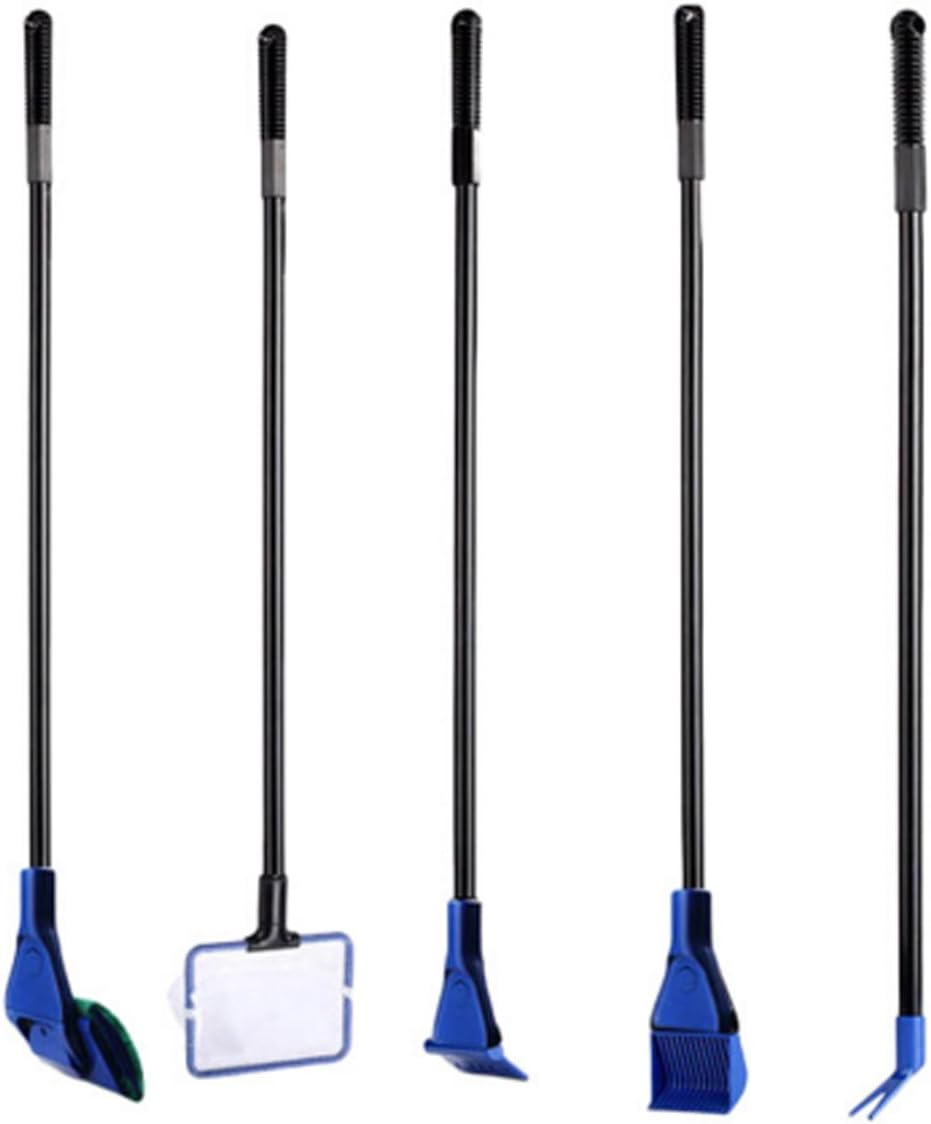 Greenjoy Aquarium Fish Tank Cleaning Kit Tools Algae Scrapers Set 5 in 1 & Fish Tank Gravel Cleaner - Siphon Vacuum for Water Changing and Sand Cleaner (Cleaner Set) image number 4