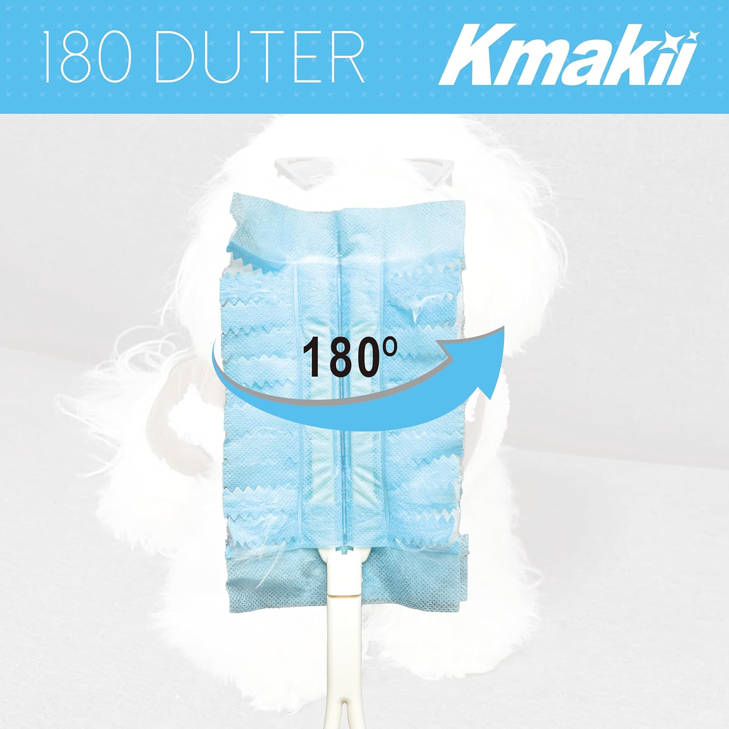 KMAKII Duster Refills Heavy Duty Dusting Heads for Universal Duster Handles Home Cleaning Blue 20 Pack - 20 Refills image number 5