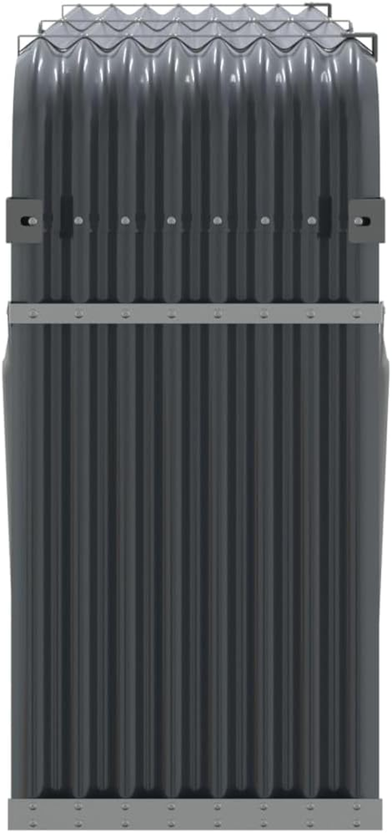 Log Holder Anthracite 180X45X100 Cm Galvanised Steel Fireplace Accessory, Heavy-Duty Storage Rack with Hooks for Indoor and Outdoor Firewood Use image number 4