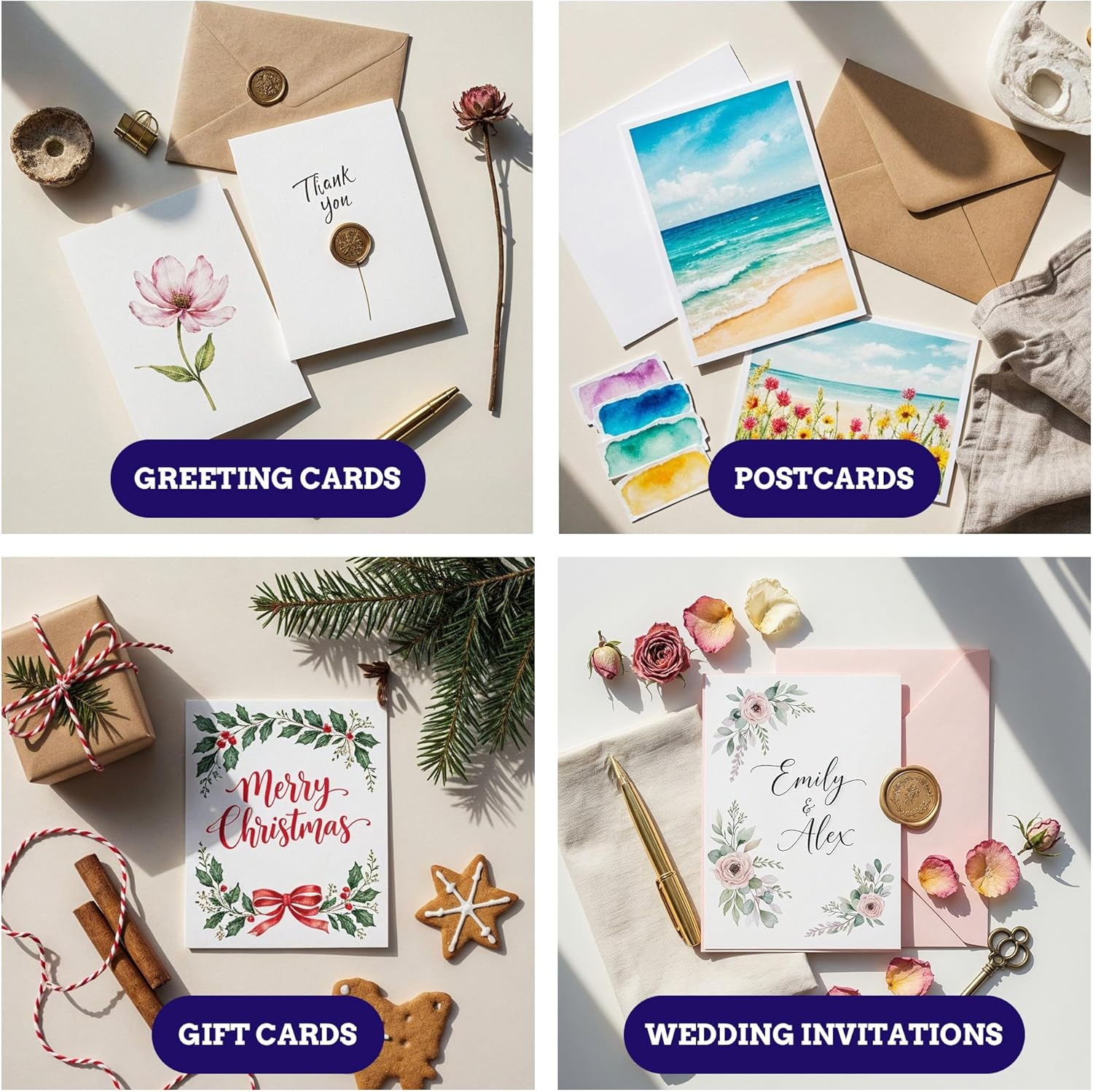 Mikkelhus Watercolour Paper A6-25 Sheets Watercolour Pad 300 G/M&sup2; - Watercolour Postcards Blank - Ideal for Watercolour, Sketching & Crafts - DIN A6 Format (10.5 X 14.8 Cm) image number 3