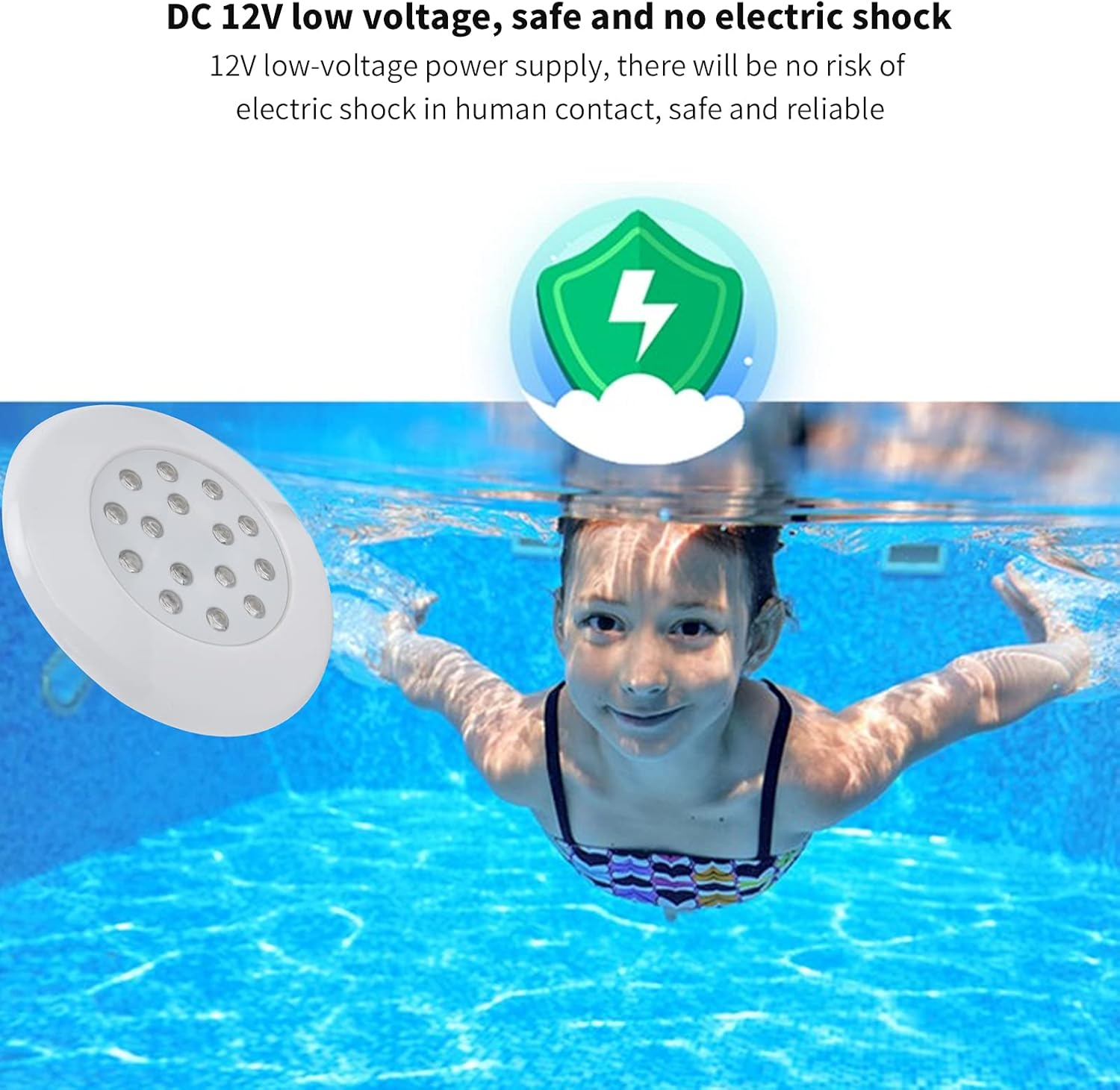 MENDUNER Underwater Pond Lights, Underwater Lights for Fountains, 7 W LED Pool Light, IP68 RGB Full Adhesive, Colourful Adjustable Landscape Lamp for Pond Fountains image number 5