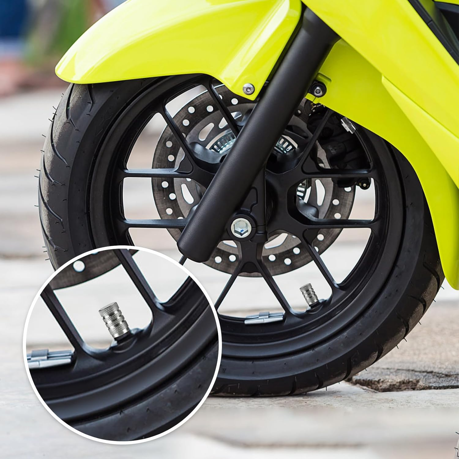 Pack of 12 Car Valve Caps, Aluminium Car Valve Cap, Universal Valve Caps, Car Tyre Accessories, Car Tyre Valve Caps for Cars, Trucks, Suvs, Motorcycles, Bicycles, Etc. (Grey)