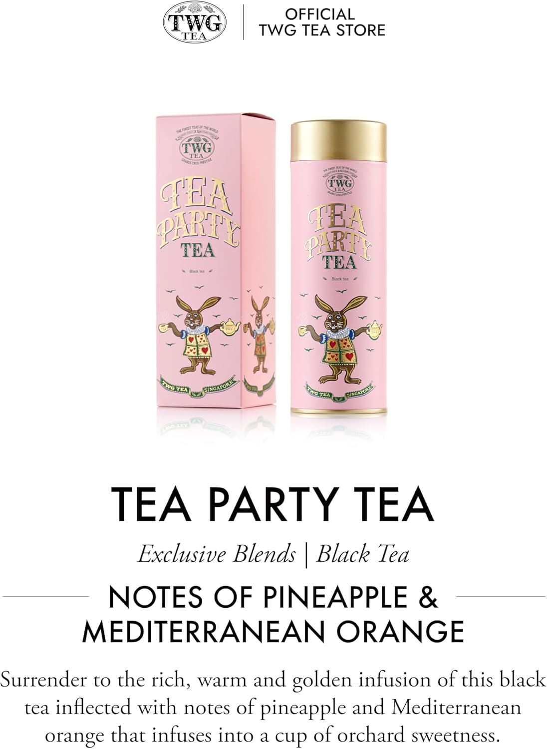 TWG Tea | Tea Party Tea | Black Tea | Marigold & Tropical Fruits | Haute Couture Tin, 100G | Gift Set image number 1