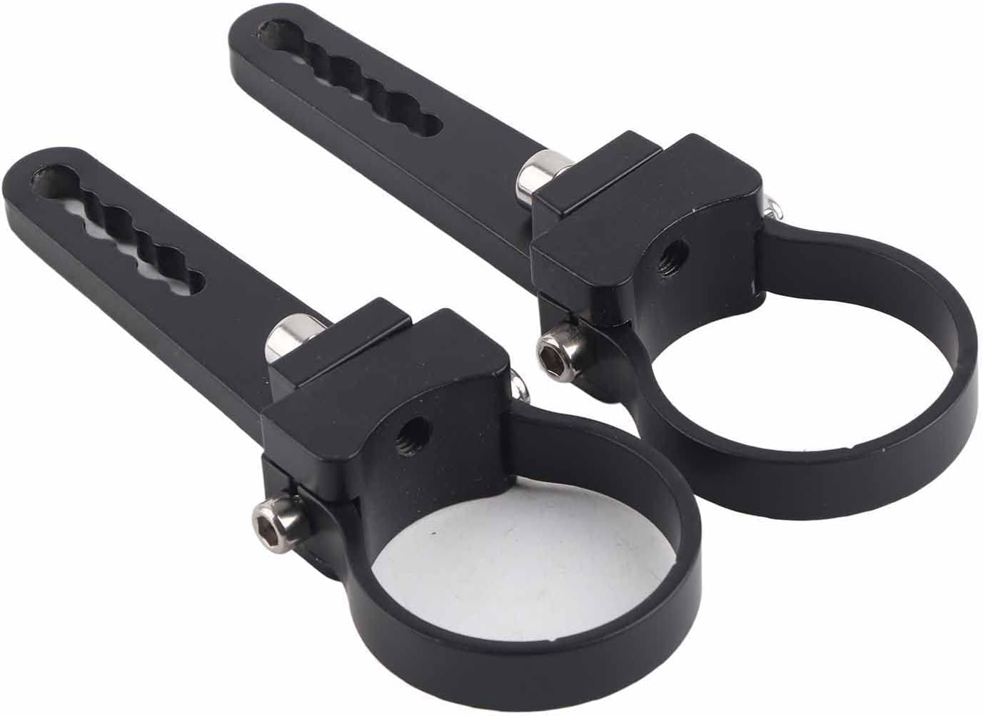 2 Pcs 1"-3" Bull/Roll Bar Mount Bracket Clamps Holder Aluminum Alloy Black Style LED Car Truck off Road Work Light with 2 L Shaped Wrench & 2 Sponge Pads (2In)