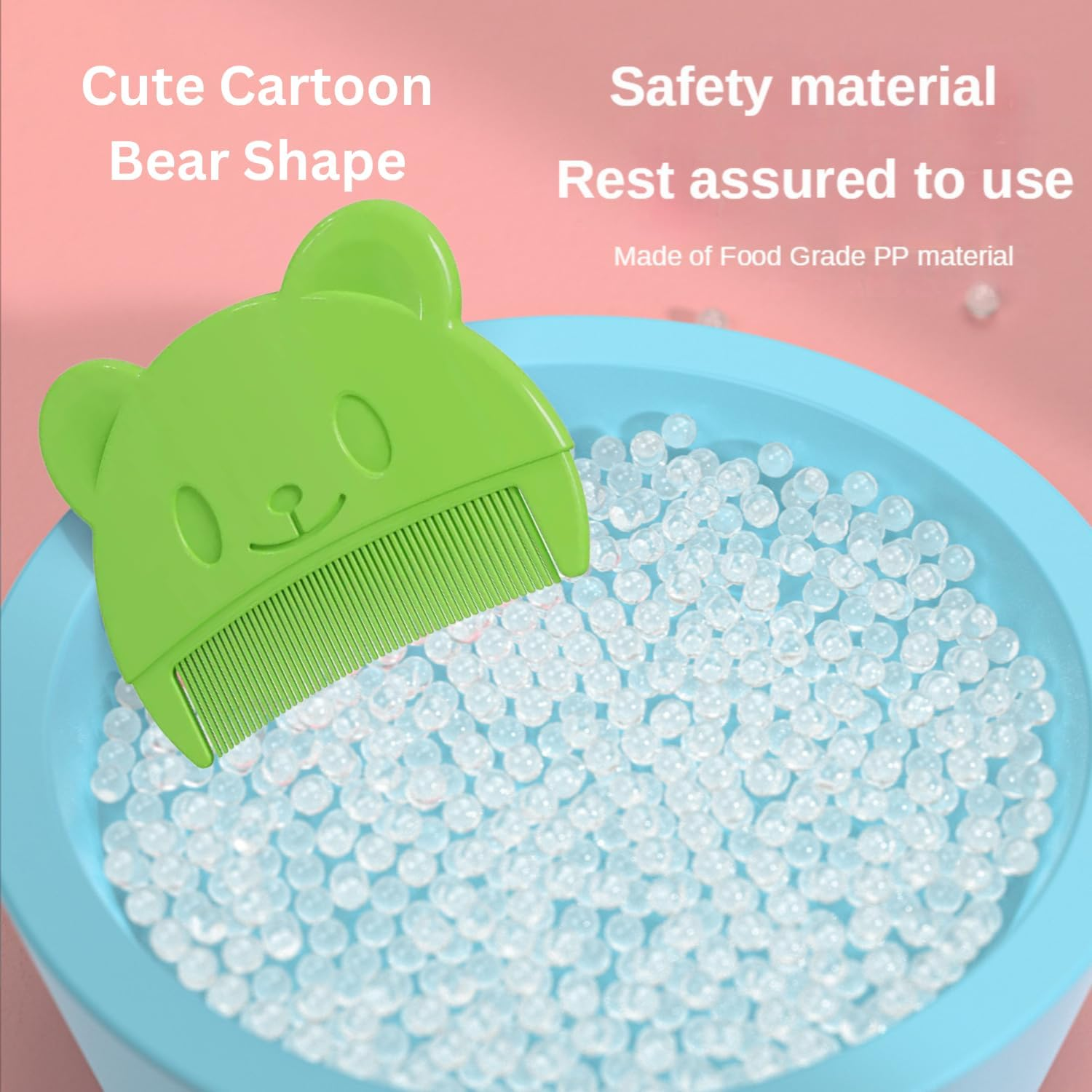 Baby Comb for Milk Scab, Newborn Hair Comb, Baby Hair Brush with Soft Teeth, Comb against Milk Scab Baby Child, Assorted Colours (Green (1 Piece)) - Blue - Comb And Brush image number 7