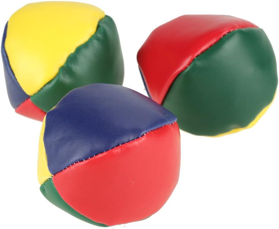 3PCS Juggling Balls, Leather round Balls Baby Juggling Ball Fun Circus Beginners Learning Prop Small Sandbag Toy Set for 1+ image number 1