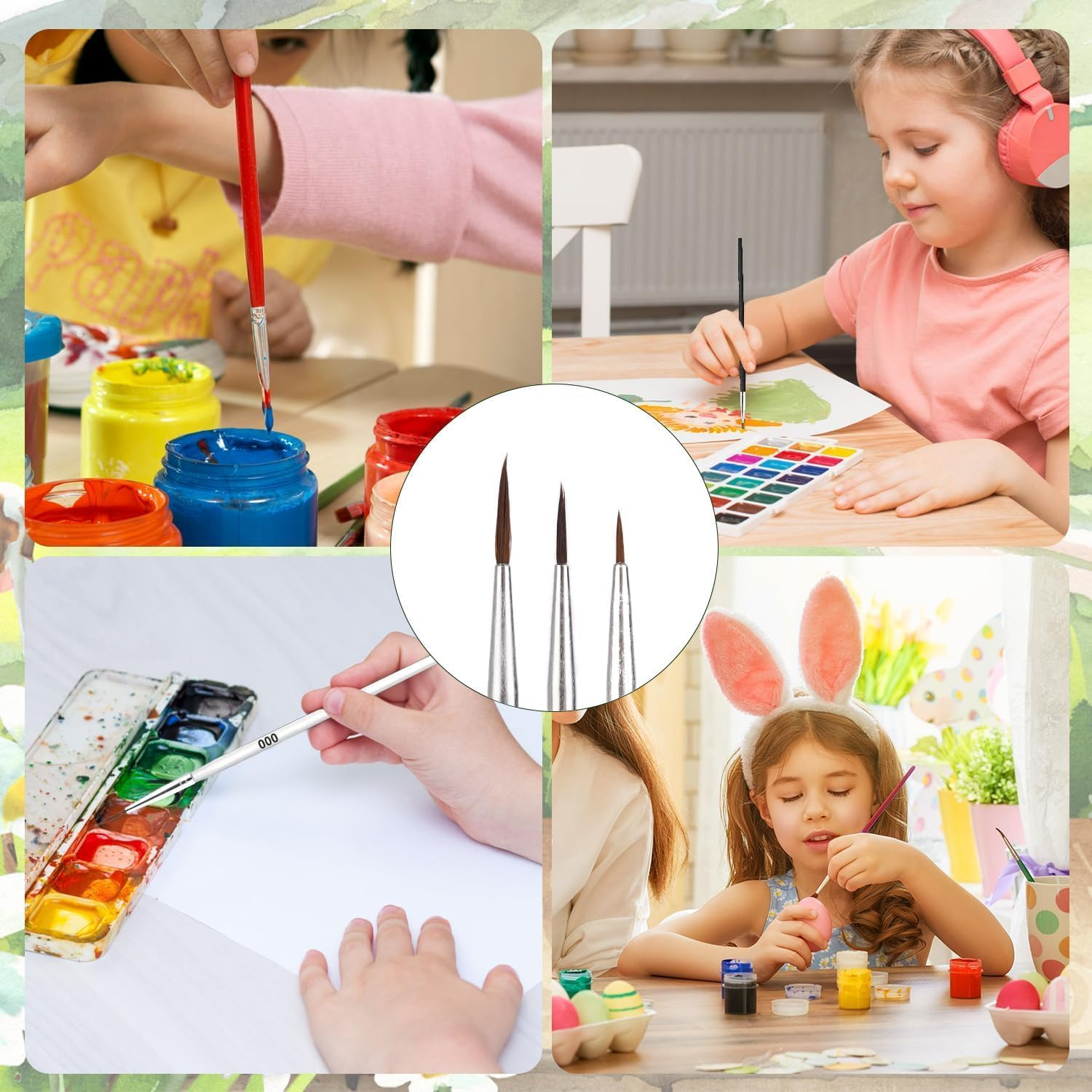 Fine Detail Paint Brush, 30Pcs Set, Mixed, Nylon Wood, Small Medium Large, round Pointed Bristle, PAINT_BRUSH image number 4