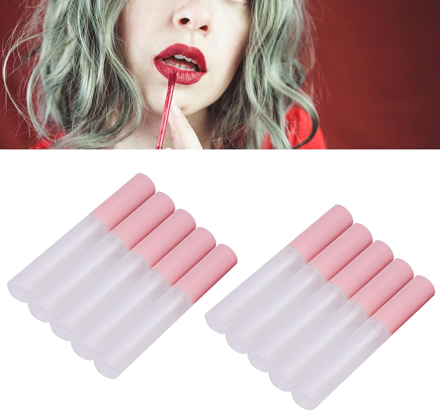 Lip Balm Tubes, Empty Lipstick Tubes Lip Gloss Tube Lip Gloss Tubes, Cosmetics Containers Brush Lipstick Body Balms for Home DIY Use Professional Beauty Salons