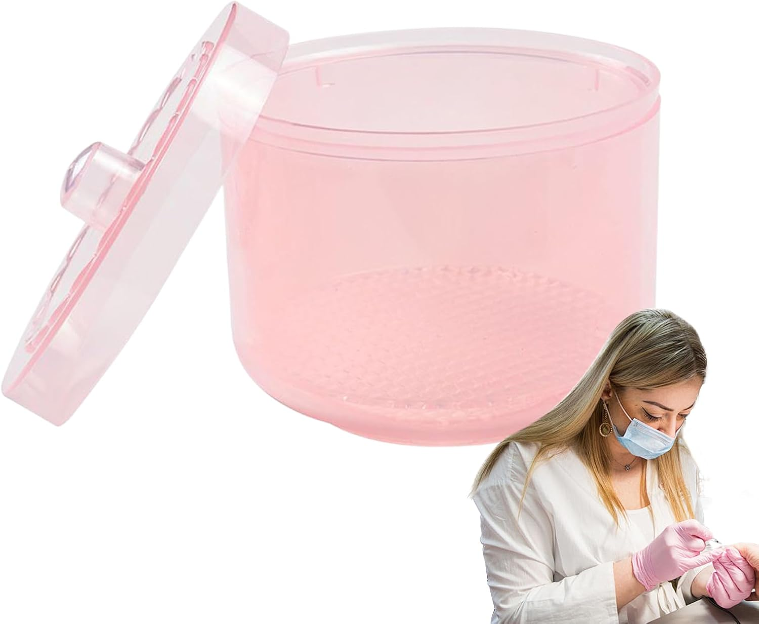 Sterilizer for Nail Tools, Nail Drill Bits Sterilizer Tray, Double Filter Portable Cleaning Tray for Travel Manicure Station Accessories Drill Bits Tweezer Health