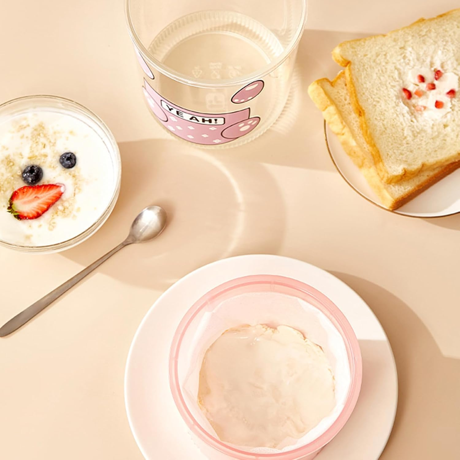 Yogurt Maker Strainer | Reusable Yogurt Filter with Cat Shape - Dustproof Safe Food Sieve Sifter for Coffee Milk Juicing Cooking Baking Tea Kitchen image number 6