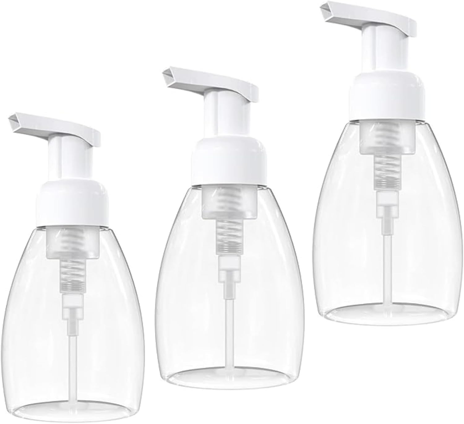 WEBXMZDQ 3 Packs of 8-Ounce (250Ml) Foam Soap Dispenser Pump Bottles, Empty and Refillable Container Bottles, Liquid Soap - Kitchen, Bathroom, Rich Foam. image number 1