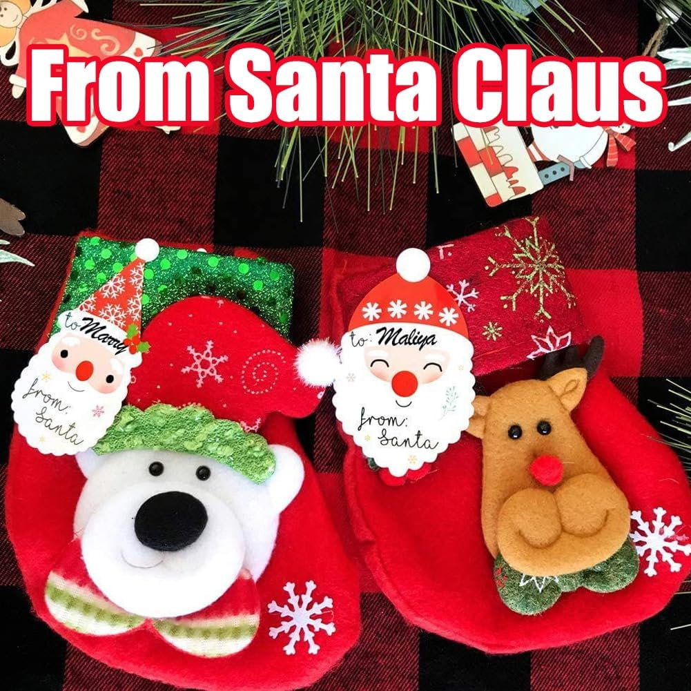 90 Pieces from Santa Tag Stickers Christmas Gift Name Labels for Holiday Festive Gift Wrapping Party Favors image number 6