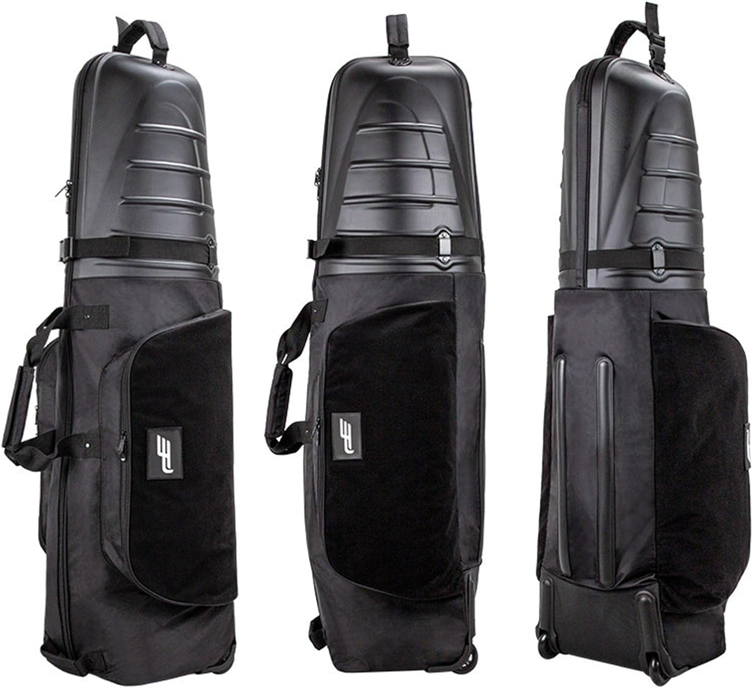 Hellery Golf Travel Bag with Wheels and Hard Case to Protect Your Clubs Black image number 6