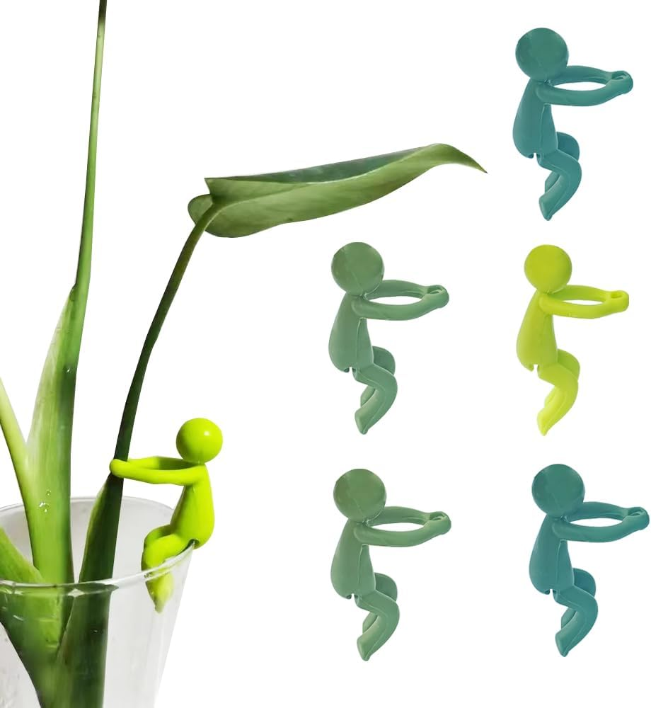 6 PCS Plant Propagation Buddy,Little Man Plant Supports Plant Holder for Sprouts,Stems Shoots, Cuttings,Plant Nurturing Decorative Plant Supports Garden Decoration,Plant Lover Gifts