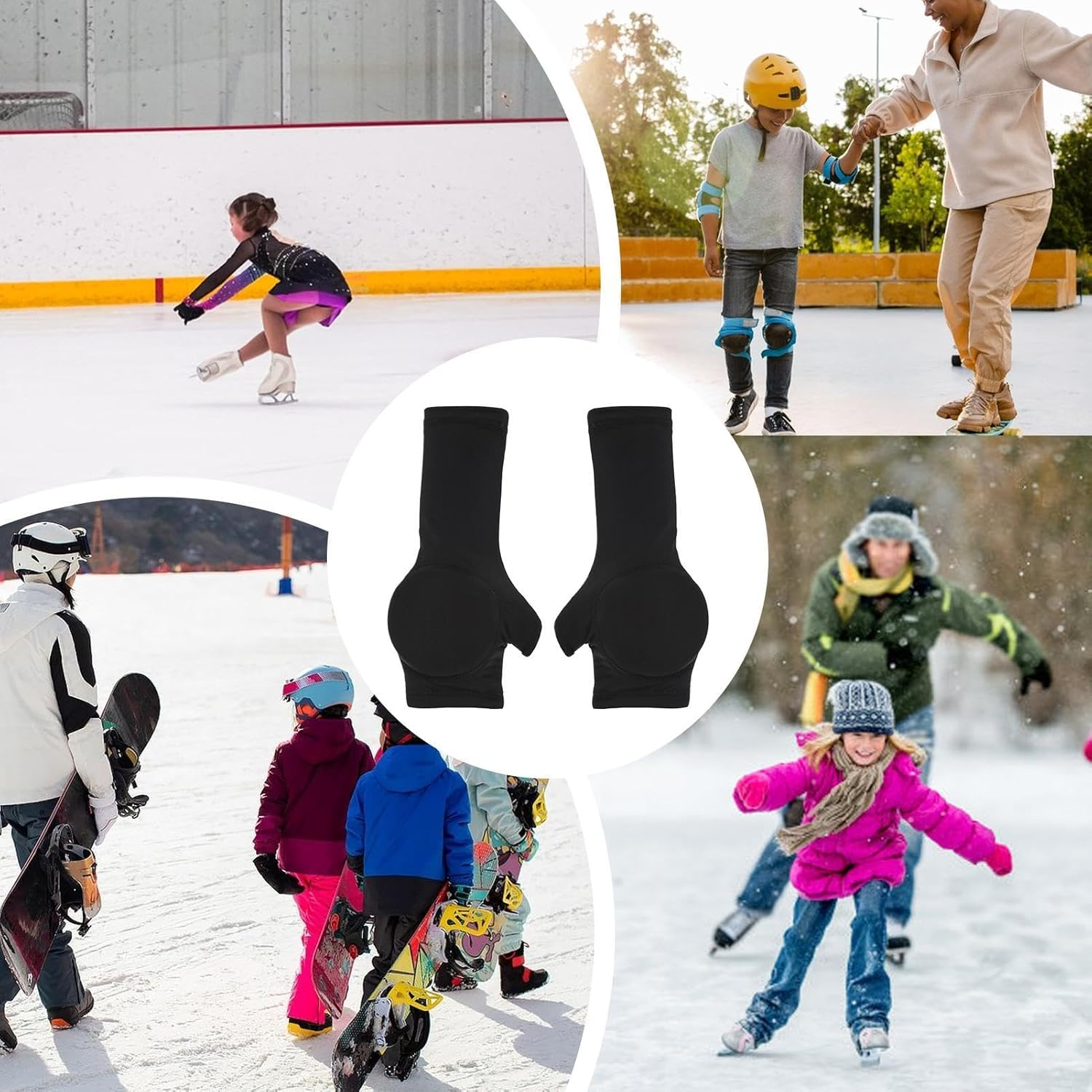 Figure Skating Gloves, Figure Skating Gloves, Hand Safety Equipment for Ice Sports, Hand Protective Cover for Figure Skating, Sport, for Women image number 6