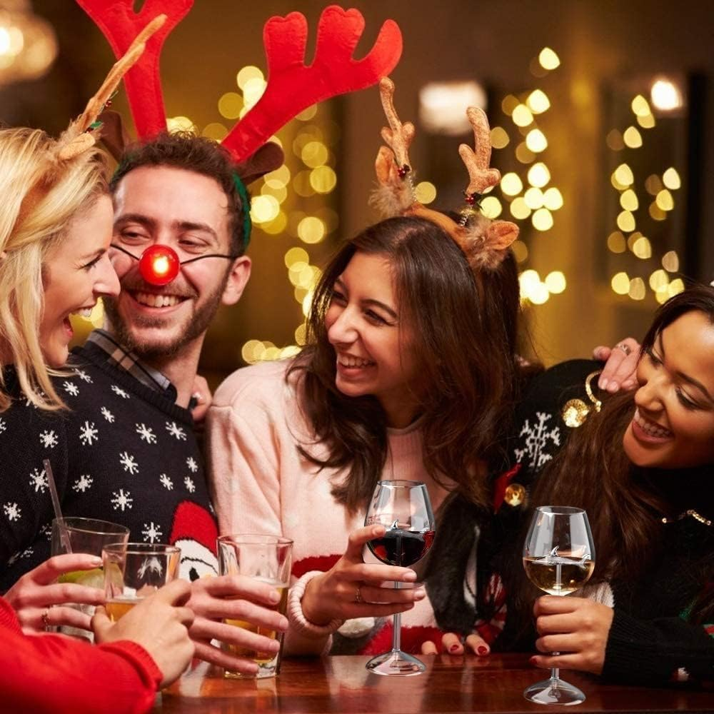 Set of 2 Wine Glasses, Red Wine Set, Shark Wine Glasses, Red Wine Glasses with Shark Inside, Crystal Flutes, Goblets, Novelty, Gift for Adults, Home, Bar, Party, Christmas Party image number 1