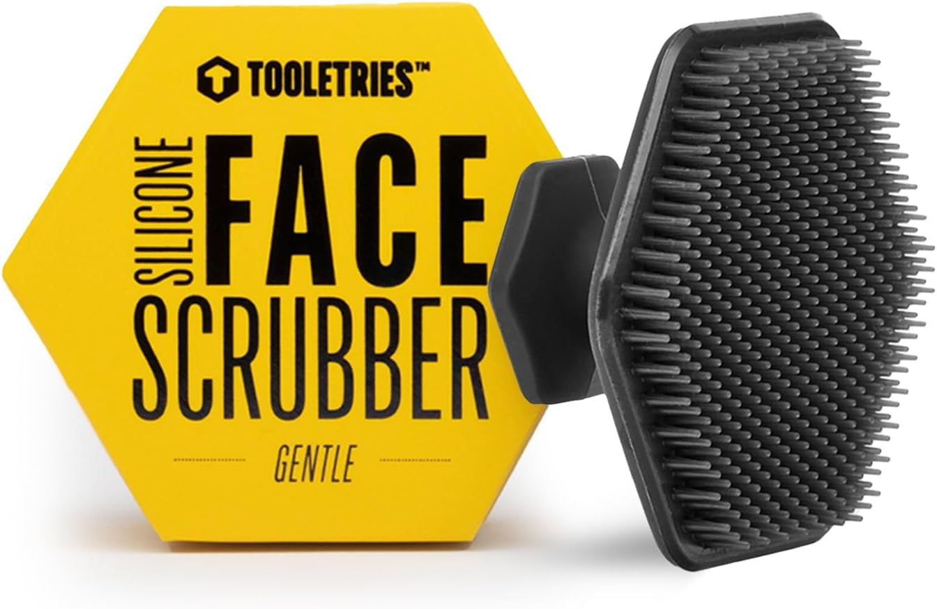 TOOLETRIES Silicone Face Scrubber - Gentle Exfoliator Pad & Massager - Removes Dead & Dry Skin Invigorating Addition to Grooming Routine - Soft-Touch Shower & Bathroom Accessory - Charcoal image number 6