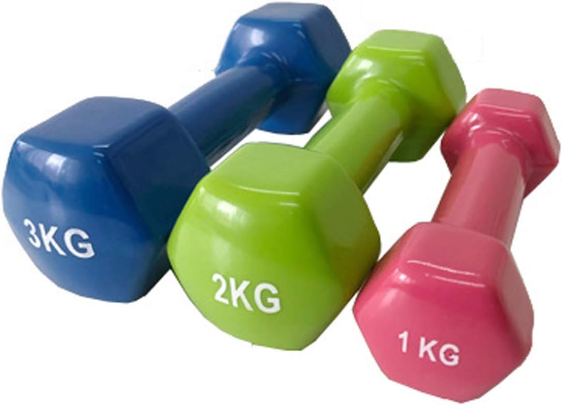LLB SPORTS 013 Color Dumbbell, Color Array, 4.4 Lbs (2 Kg), Easy Grip image number 2