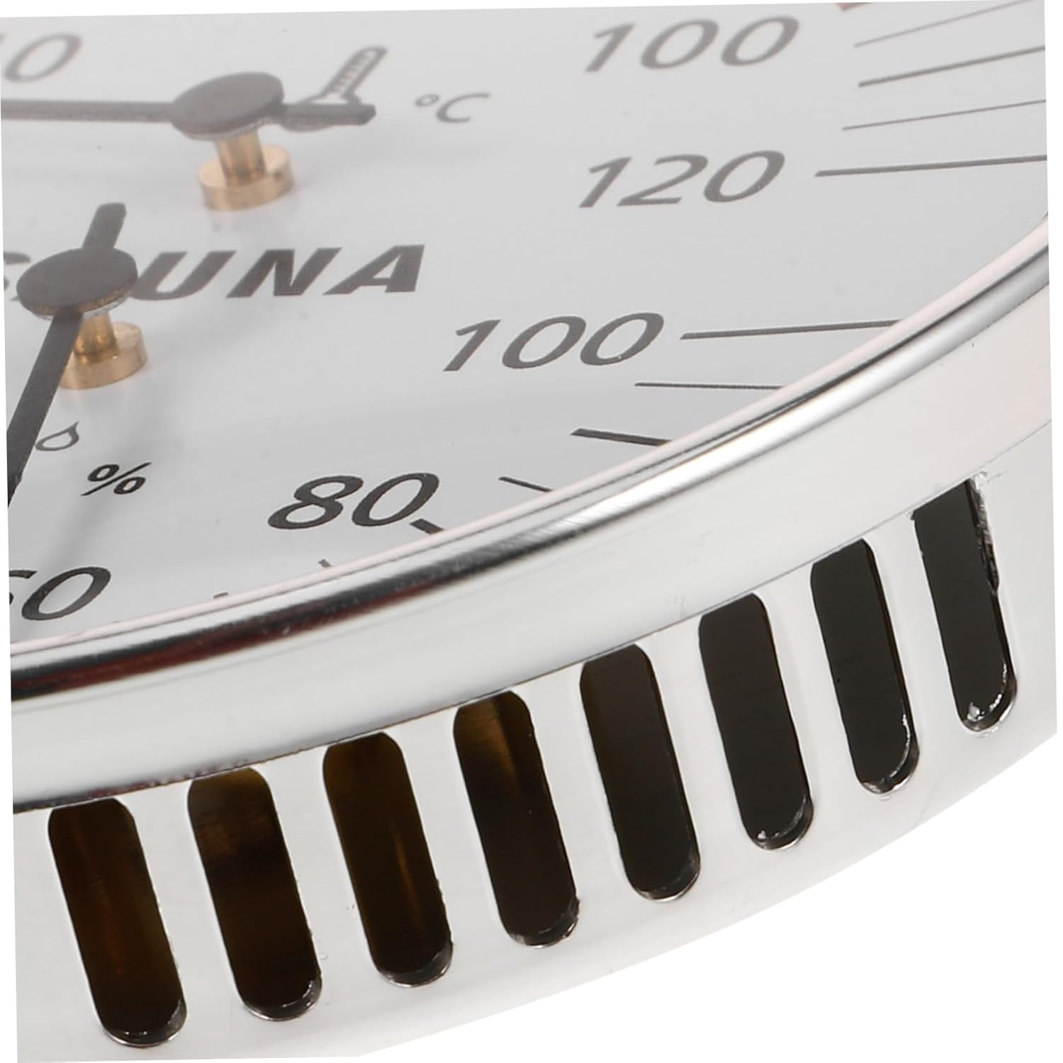 Outanaya Sauna Thermometer and Hygrometer Indoor Outdoor Temperature Humidity Gauge Multifunctional Display Suitable for Steam Rooms Nursery Garden Use