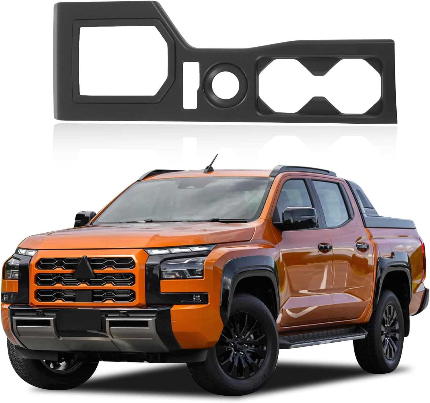 Gear Shift Panel Trim Compatible with Mitsubishi Triton 2024-2025 Accessories, Gear Shift anti Scratch Protector Cover ABS Material, RHD (Carbon Fibre Pattern)