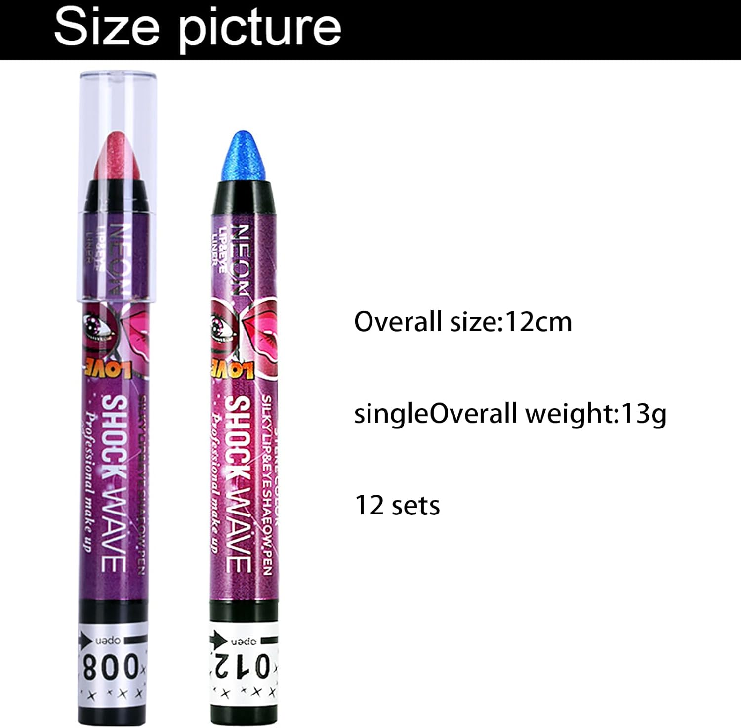 12 Colors Eyeshadow Stick, Waterproof Eyeshadow Shimmer Stick Smudger, Shadow Lip Pencil 2 in 1 Pearlescent Pen Eye Silkworm Eye Shadow Pen Beauty Pencil Makeup Shiny Eyeliner Kit image number 4