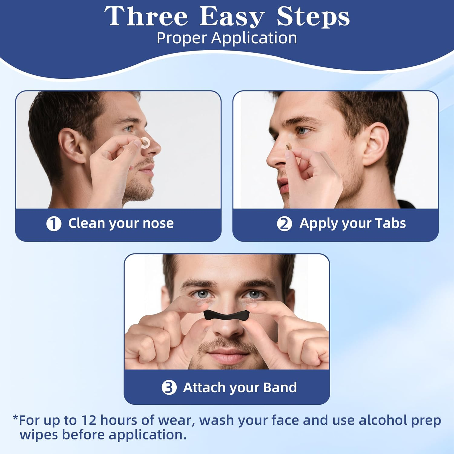 Globalshop Magnetic Breathing Nasal Strip (30 Pairs) - Skin Safe,Reduce Snoring,Improve Sleep Quality,Anti-Snoring Equipment for Home, Travel, Helps Long-Lasting Stop Snoring image number 3