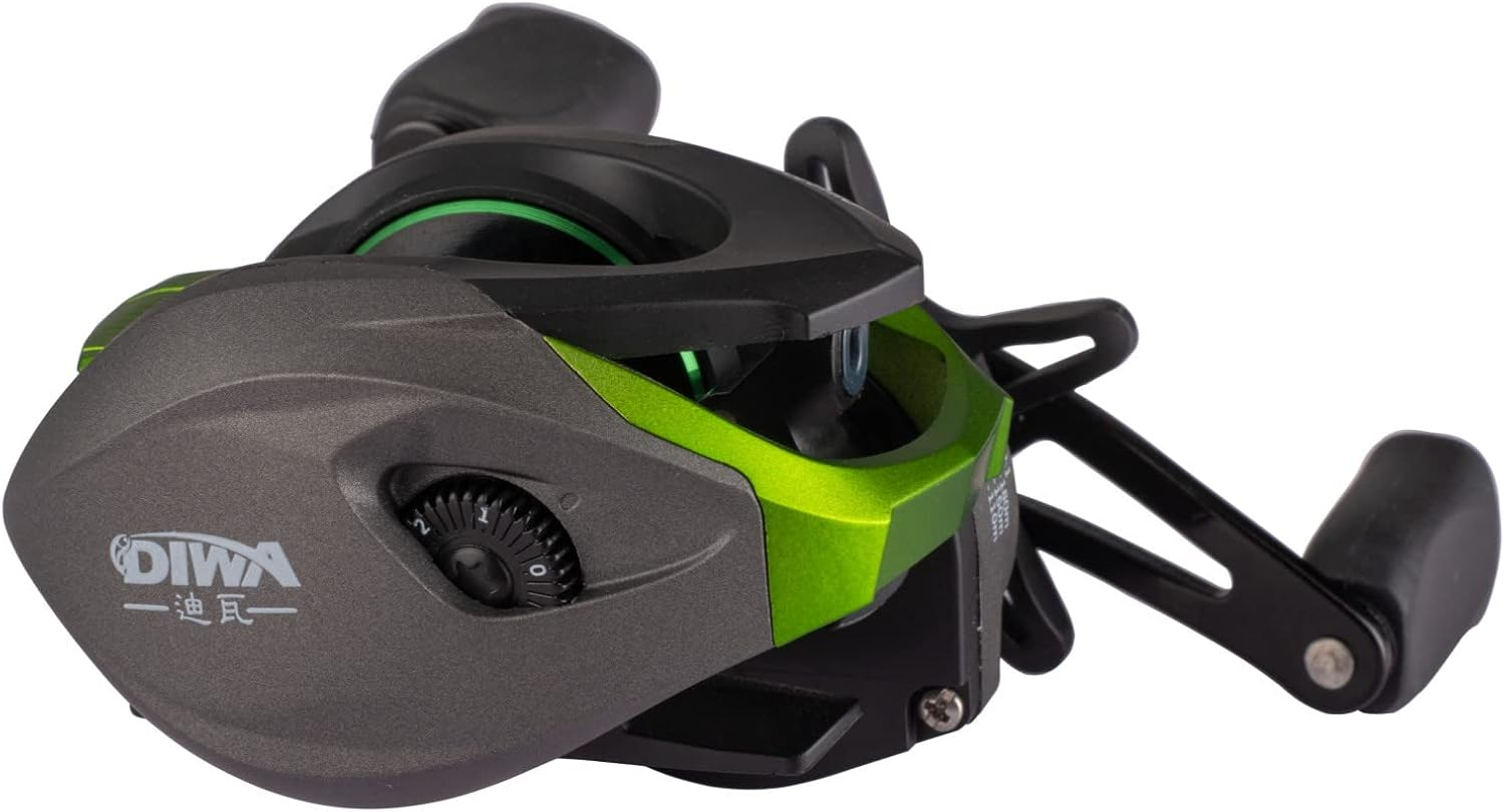 Diwa Baitcasting Reel - New Streamline and Kinetic Design Baitcaster Fishing Reel - 7.4 OZ Double Shielded 10+1 BB - 8 Magnet Braking System - 7.2:1 Gear Ratio Freshwater Saltwater Fishing Reels image number 5