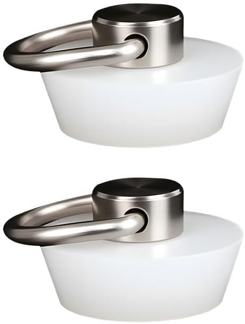White Drain Stoppers, Bath Sink Plug (28Mm) image number 1