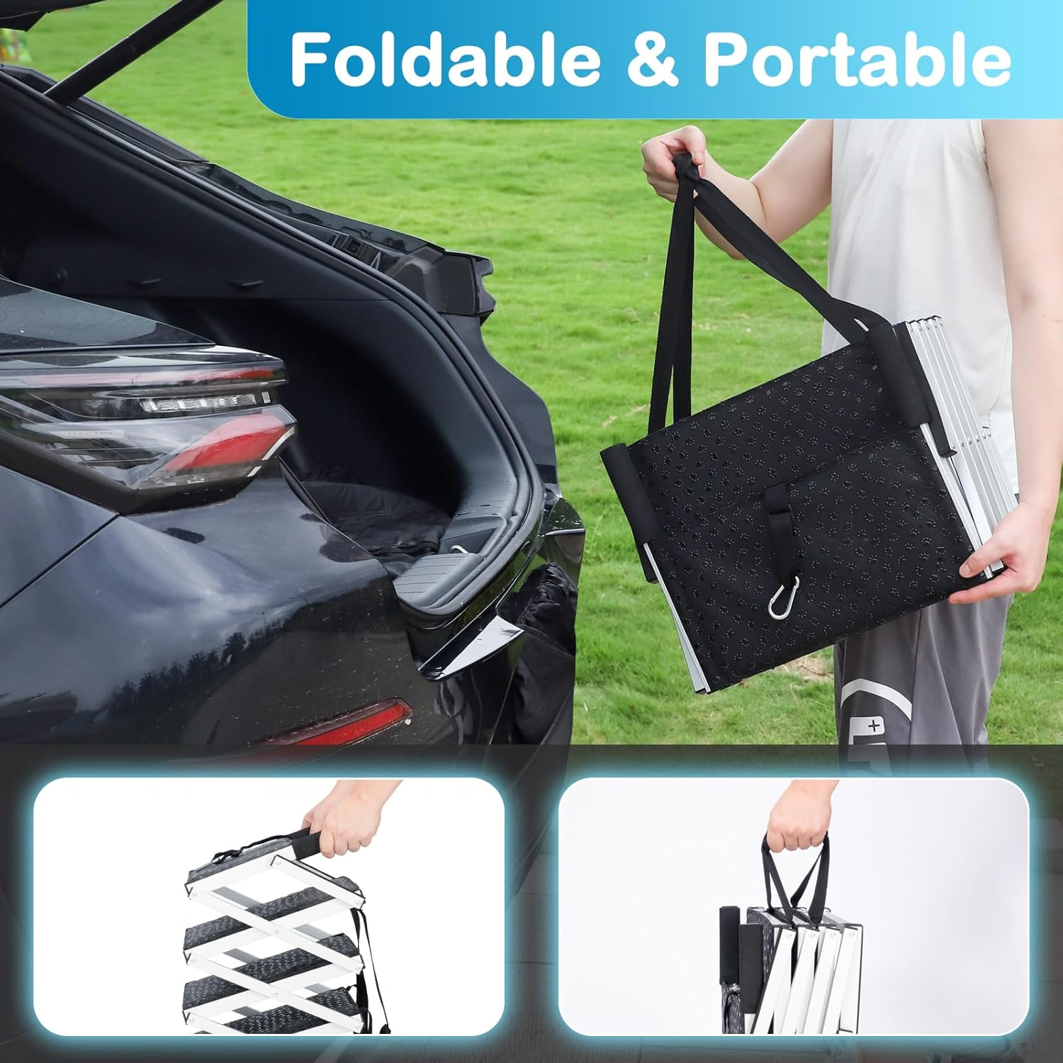 Uross Dog Car Ramp for Large Dogs, 5 Step