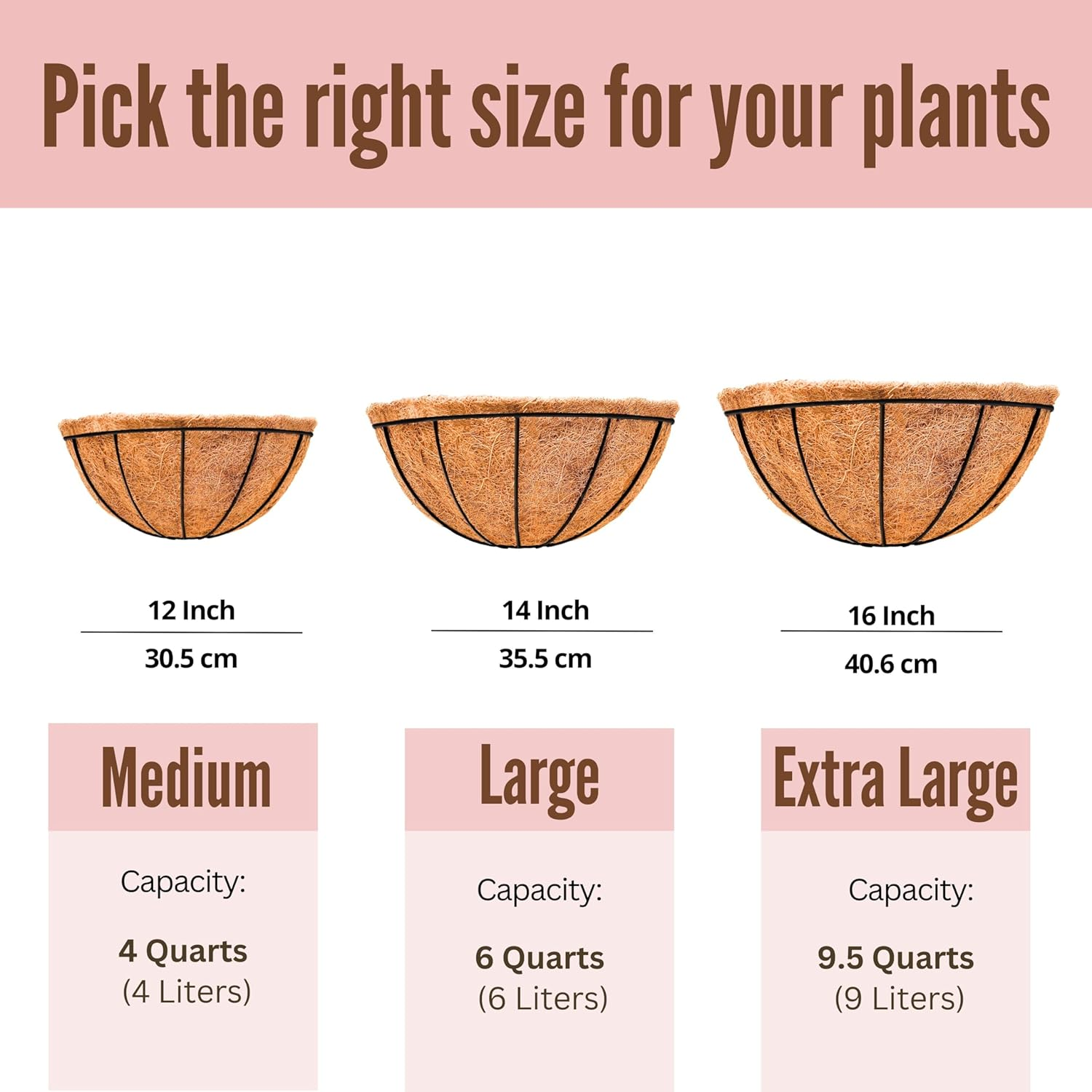 Lalagreen 16 Inch Large Wall Planter, 2 Pack Rail Hanging Pot with Coco Liner, Black Metal Wall Mounted Flower Basket Box Outdoor outside Fence Railing Plant Holder Deck Porch Patio Balcony Garden image number 2