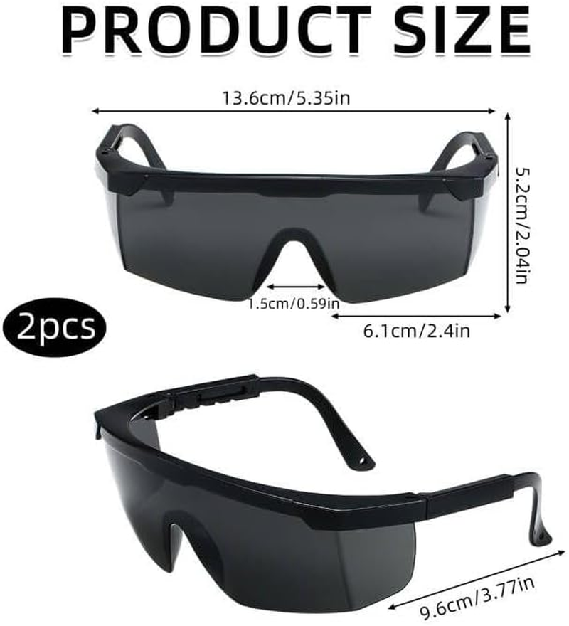 Pack of 2 IPL Light Protection Glasses, 200 Nm - 2000 Nm Wavelength Laser Safety Glasses, HPL/IPL Hair Removal with UV-C Protection, Laser Safety Glasses, Solarium Glasses, Cosmetic Eye Protection image number 4