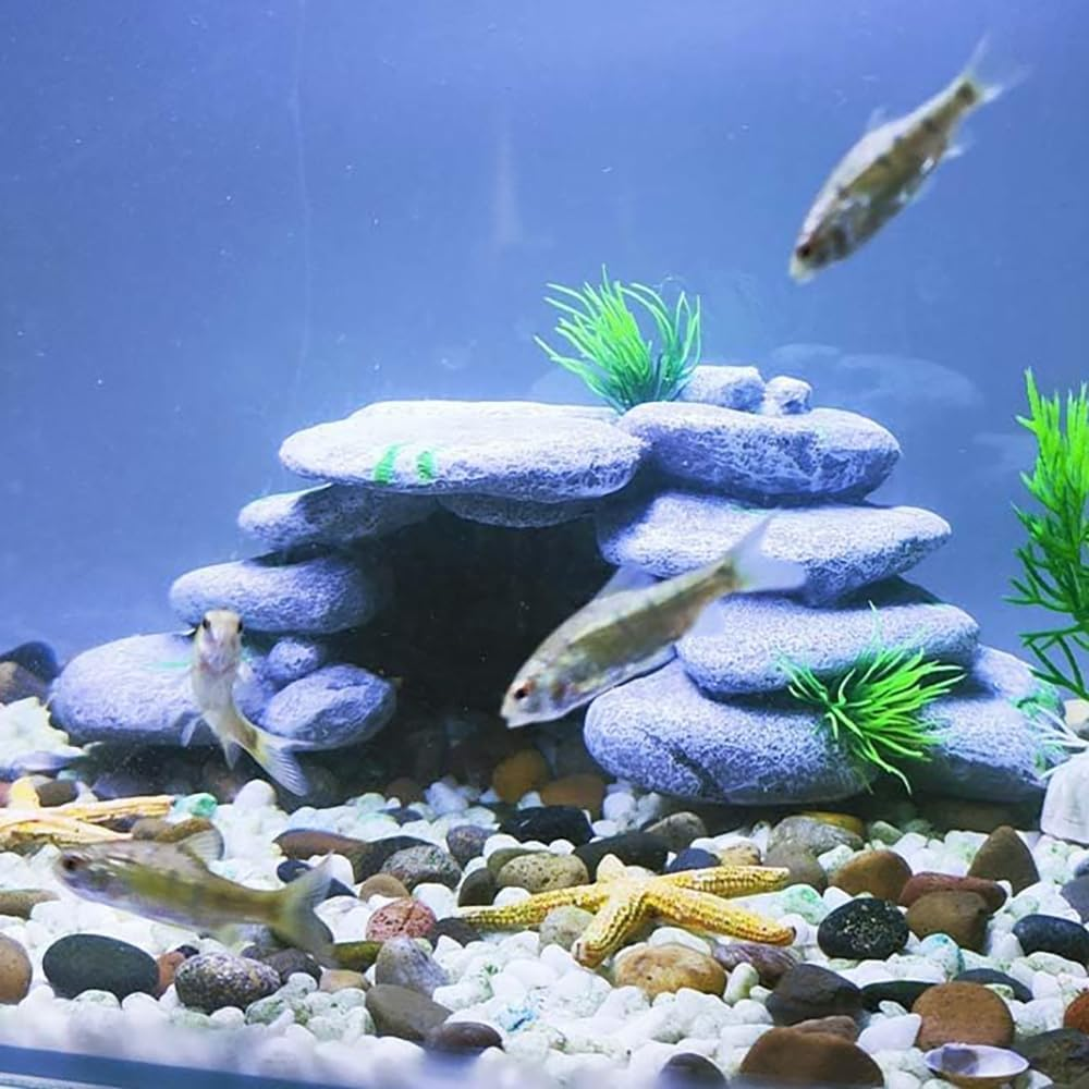 Fish Tank Decorations, Home Tank Accessories, Large Mushroom Rock Cave Ornaments for Fish Hiding and Resting, Reptile House Shelter Decor image number 4