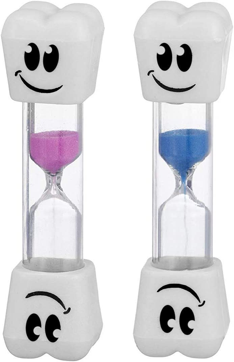 Smile Tooth 2 Minute Sand Timer Assorted Colors (2 Pack) image number 1
